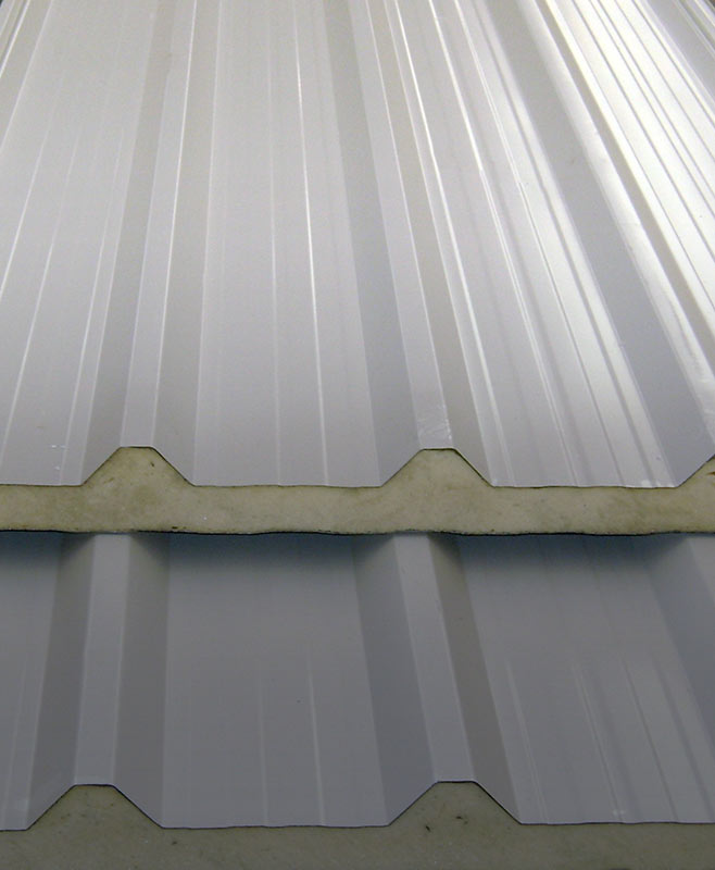 Diferentes cubiertas de panel aislado.